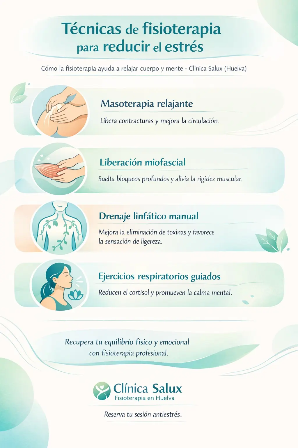 Técnicas de fisioterapia para reducir el estrés